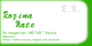 rozina mate business card